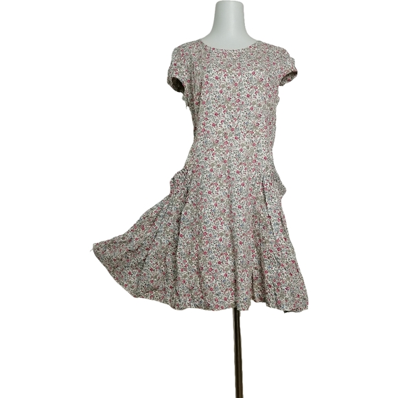 Dresses & Skirts - 🍡 XXL，floral print crew neckline cap sleeve dress by wema